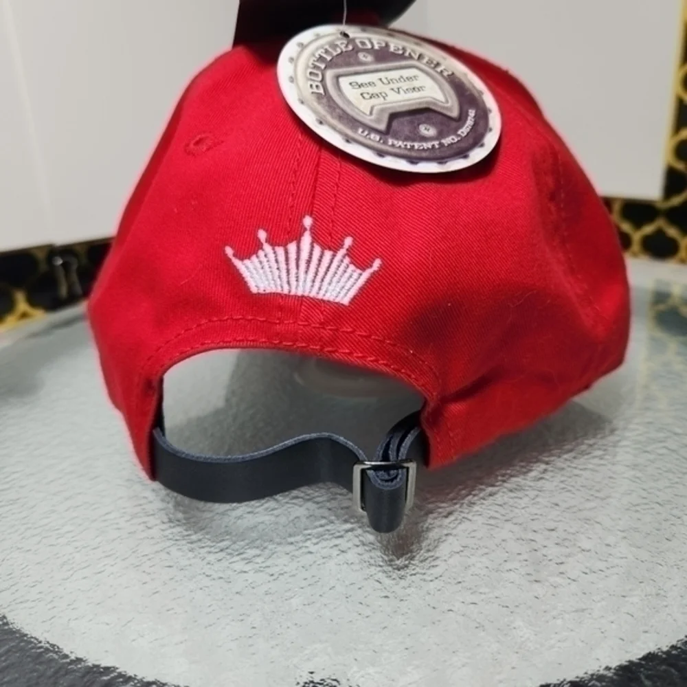 Budweiser‎ Baseball Cap Hat With Bottle Opener On Brim Strap Close Bud Beer NWT
